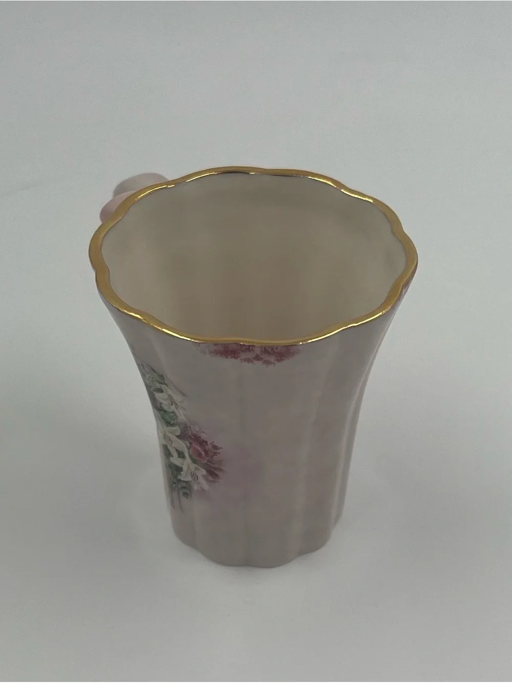 Bradford Editions Lavender Lily Porcelain Cup Saucer Spoon Pink 3pc Set Vintage